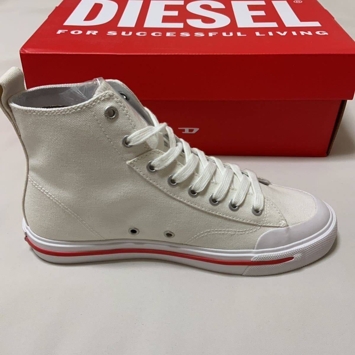 洗練されたデザイン　DIESEL　ハイカットスニーカー　S-Athos Mid　ホワイト　25.5cm　Y02879 PR012　2023-2024新モデル　#DIESELMAKO_画像3