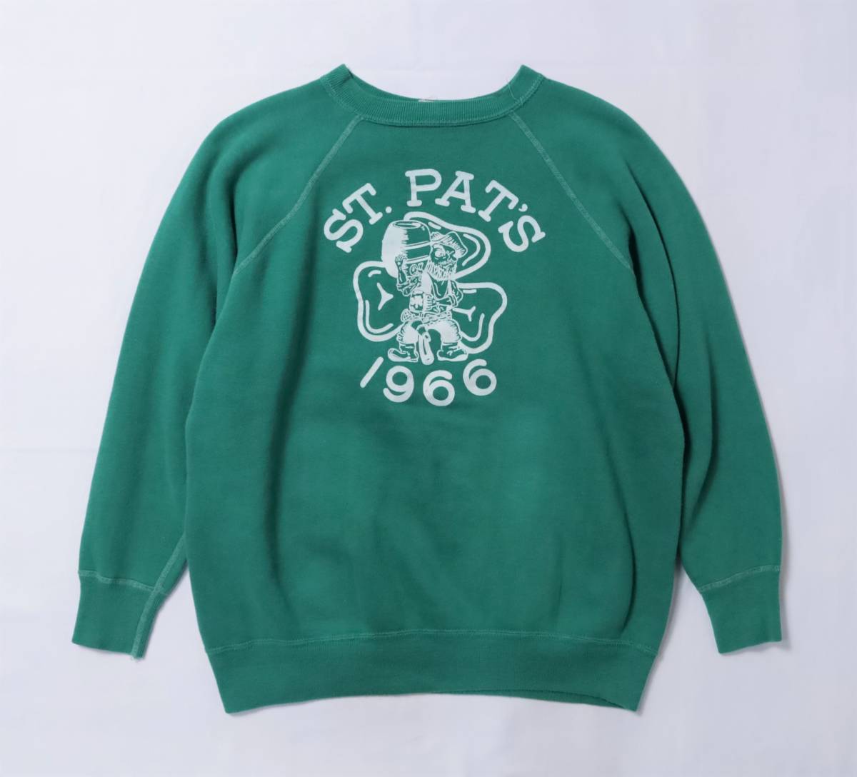 何でも揃う ビンスウェ スウェット ビンテージ 1966 PAT'S ST 希少 ラグラン ラバープリント トレーナー medium 60s Mサイズ 何でも揃う ビンスウェ スウェット ビンテージ 1966 PAT'S ST 希少 ラグラン ラバープリント トレーナー medium 60s Mサイズ