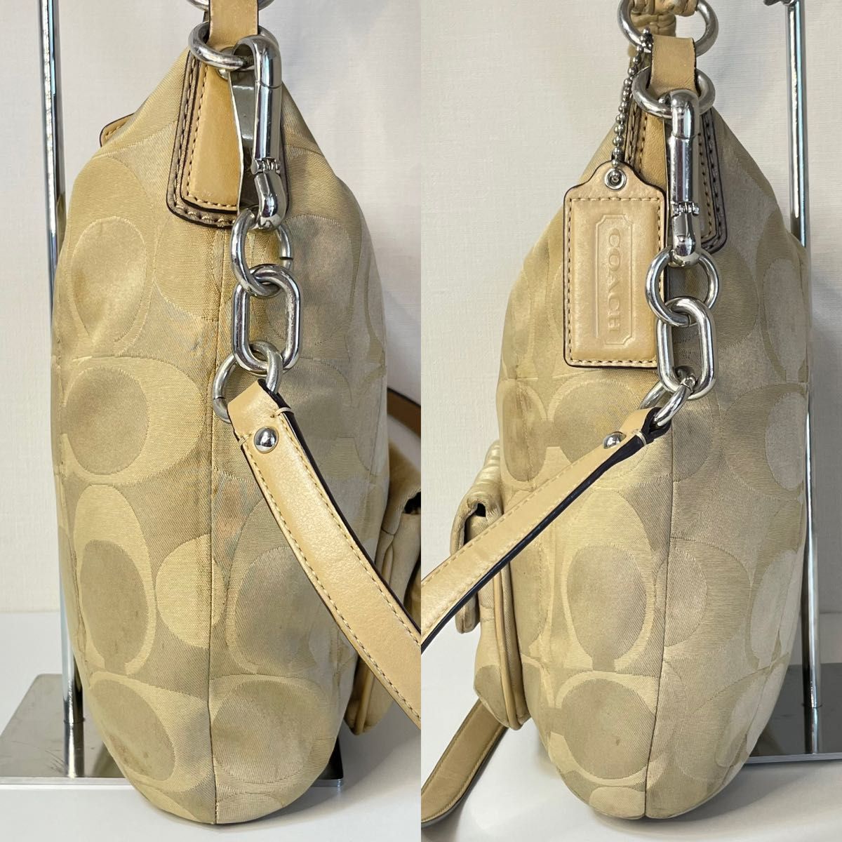 ■美品■ COACH コーチ シグネチャー レザー 2way ショルダーバッグ