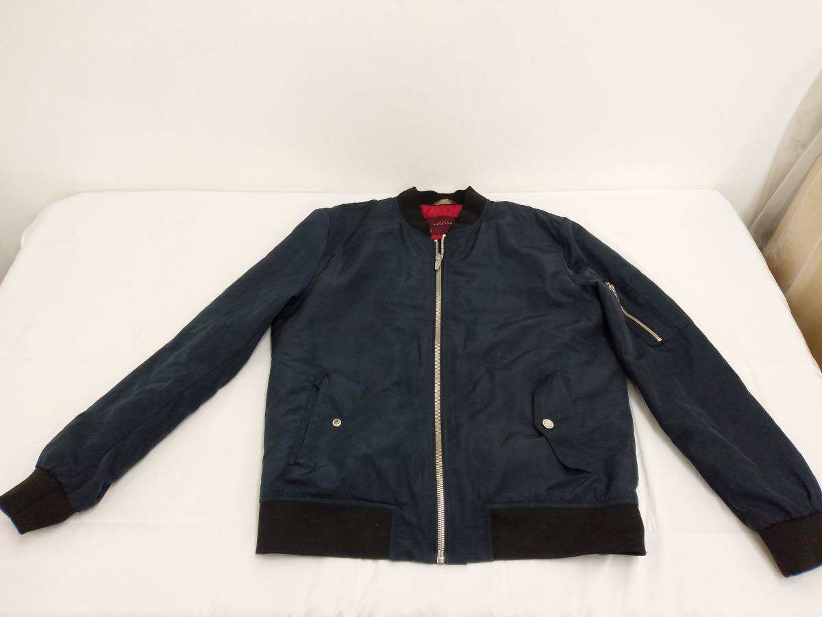 ◆◇中古品　ZARA メンズ　ジャケット　アウター　Lサイズ　ダークネイビー　TU312-169◇◆_画像1