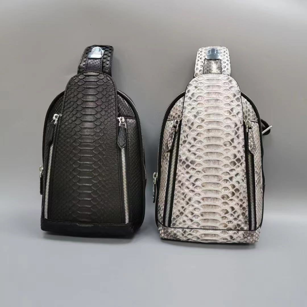 希少品　ヘビ革　本革　蛇革　斜め掛けバッグ　メンズ バッグ ボディバッグ　多機能 鞄 高品質 新品未使用　カラー選択可