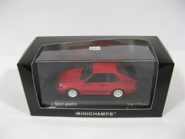 【未使用】ミニチャンプス 1/43 アウディ スポーツ クアトロ 1984 レッド（Audi Quattro）