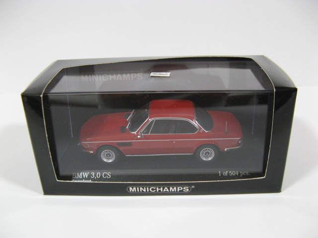 【未使用】ミニチャンプス 1/43 BMW 3.0CS 1969 レッド