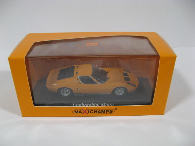 【未使用】ミニチャンプス（MAXICHAMPS） 1/43 ランボルギーニ ミウラ 1966 オレンジ