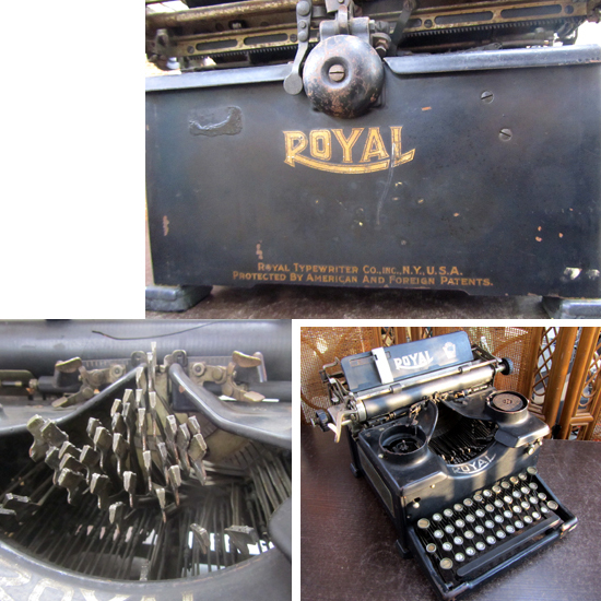 antique miscellaneous goods American made typewriter ROYAL Royal company black . american Vintage product Sapporo city 