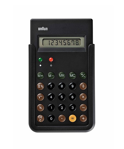 メール便可 BRAUN ブラウン Calculator 電卓 BNE001BK ブラック 黒 計算機 卓上 時間 税 抜 計算 お金 ミニ シンプル デザイン おしゃれ