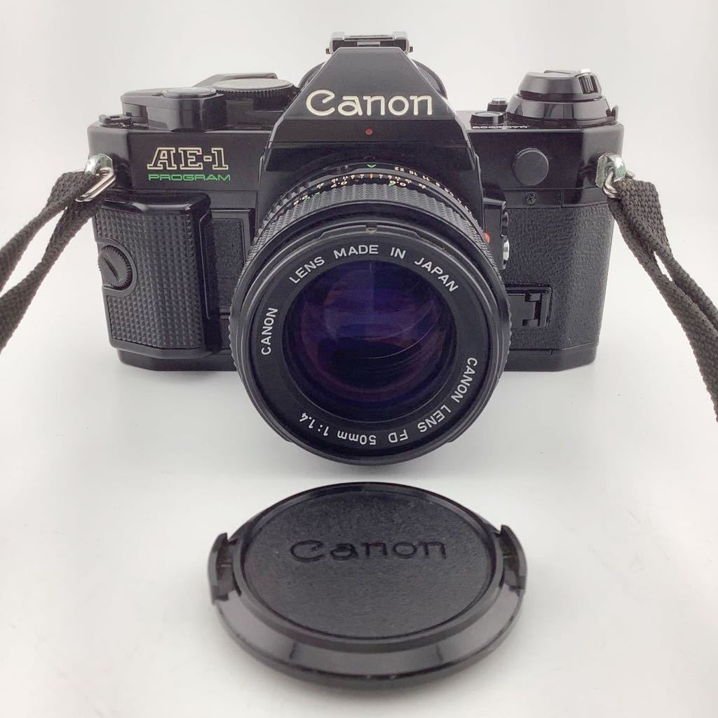 Canon AE-1 PROGRAM キャノン フィルムカメラ ボディ、LENS FD 50mm 1 