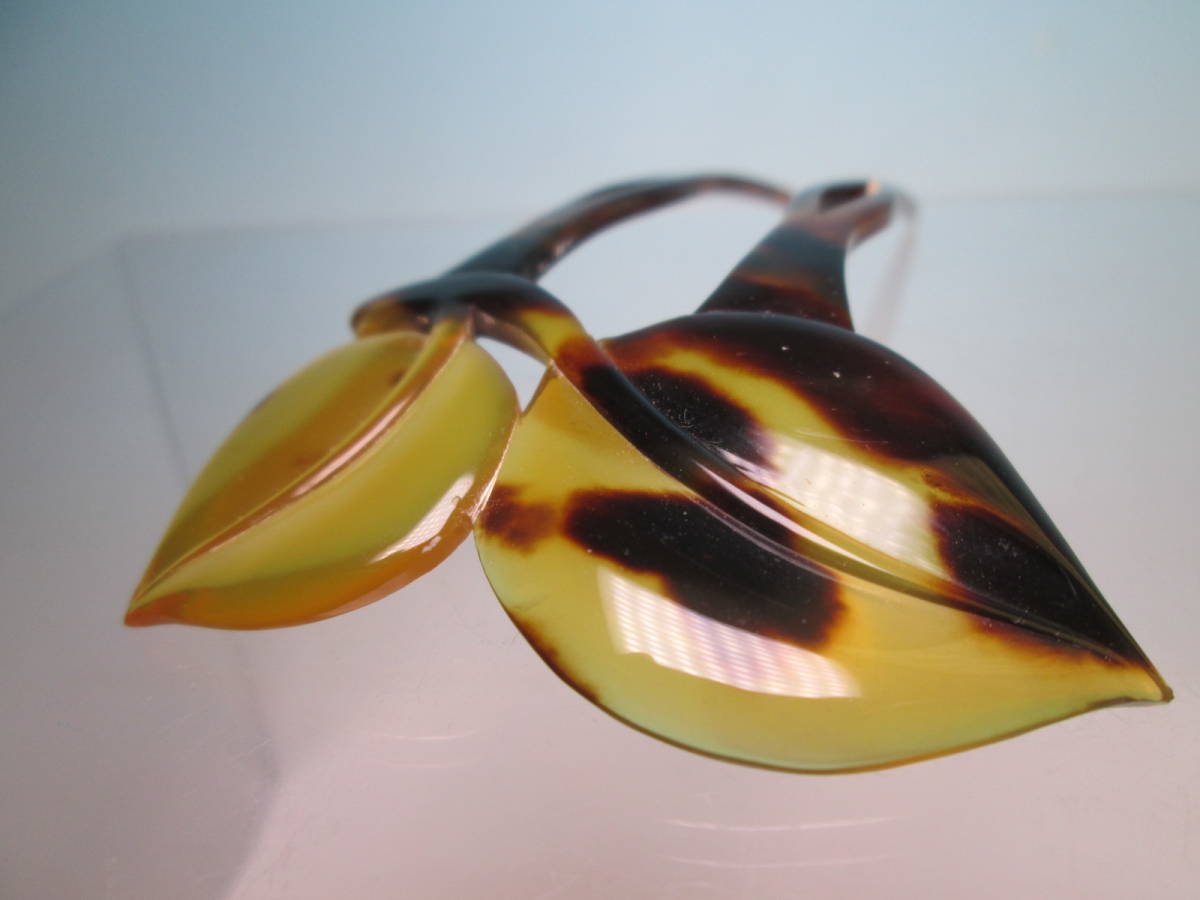 [. month ] antique *book@ tortoise shell leaf .. design. ornamental hairpin 