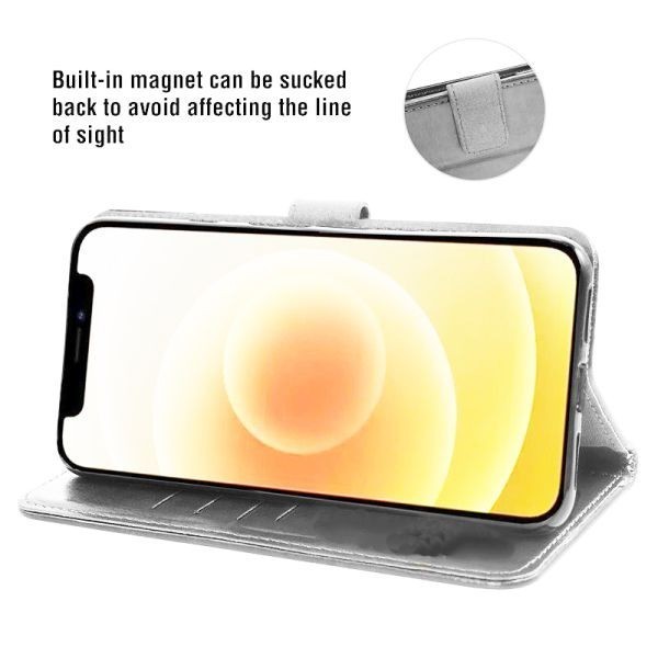 E 黒 iPhone7 Plus ケース カード収納 手帳 ブック式 丈夫 カバー 衝撃 保護 守る ポケット付き スタンド 紐 磁石 ストラップ レザーの画像6
