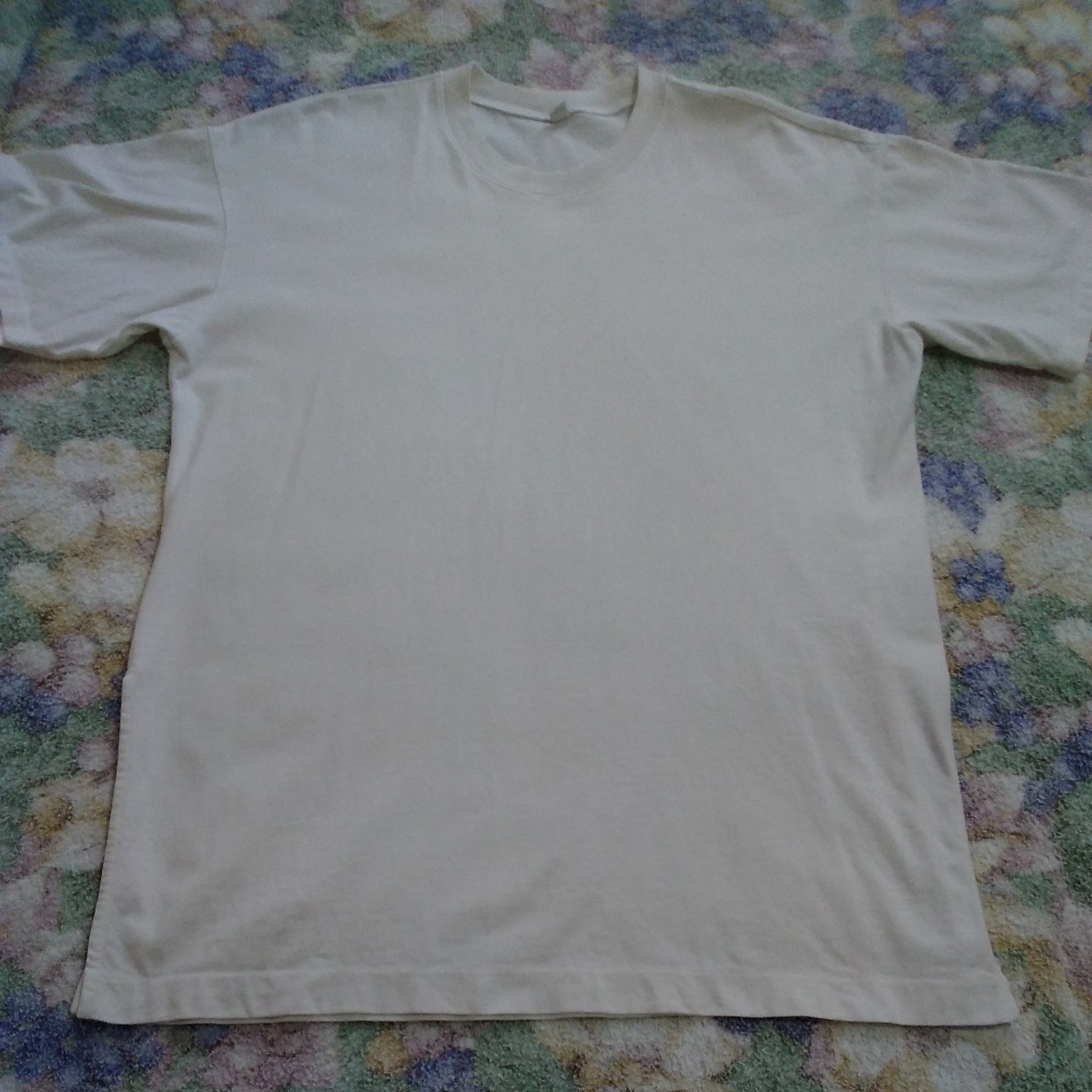 UNIQLO オーバーサイズTシャツ 半袖 ロング丈 白 Lサイズ レディース