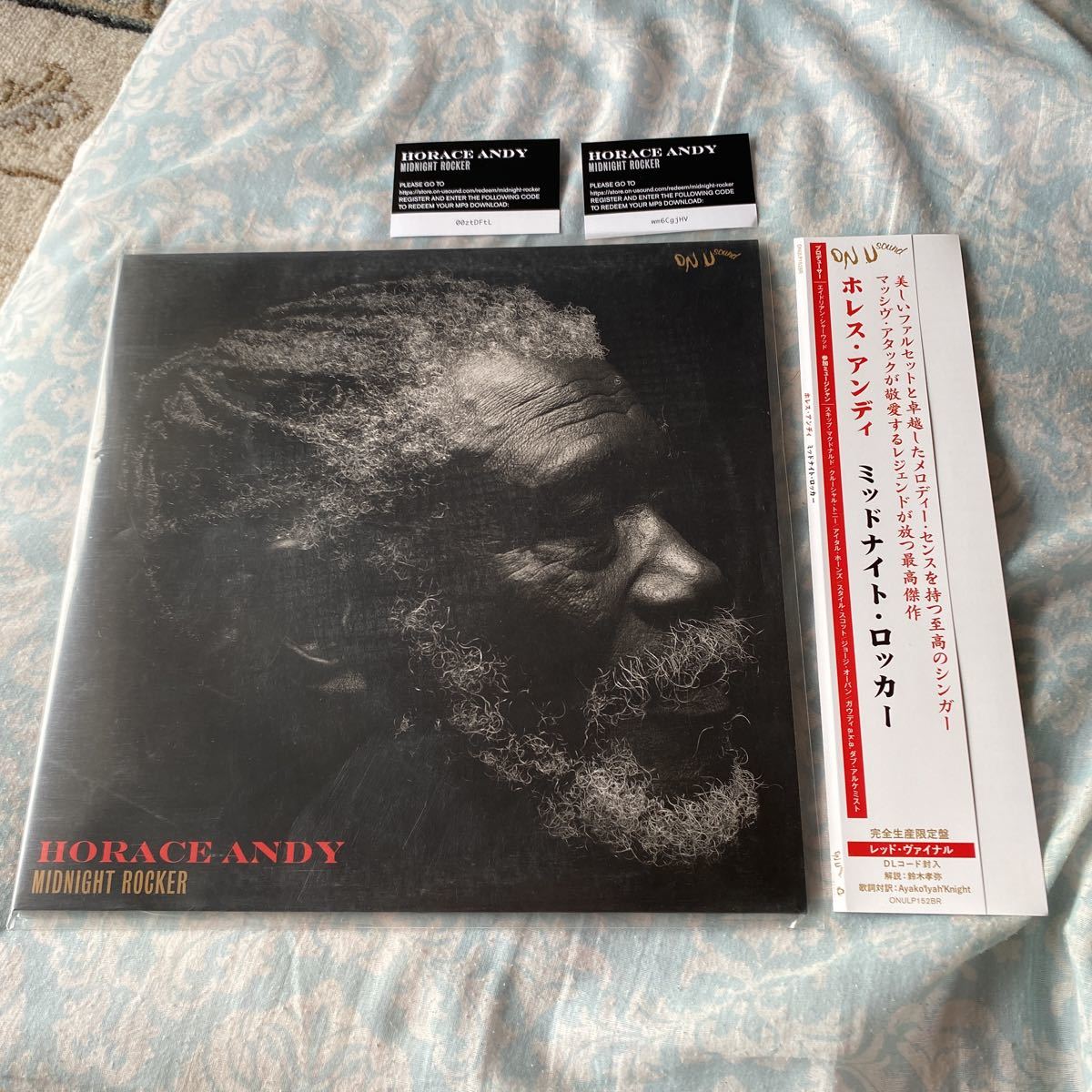 極美品 帯付き LP レア盤 HORACE ANDY/MIDNIGHT ROCKER レコード エイドリアン・シャーウッドproの画像1