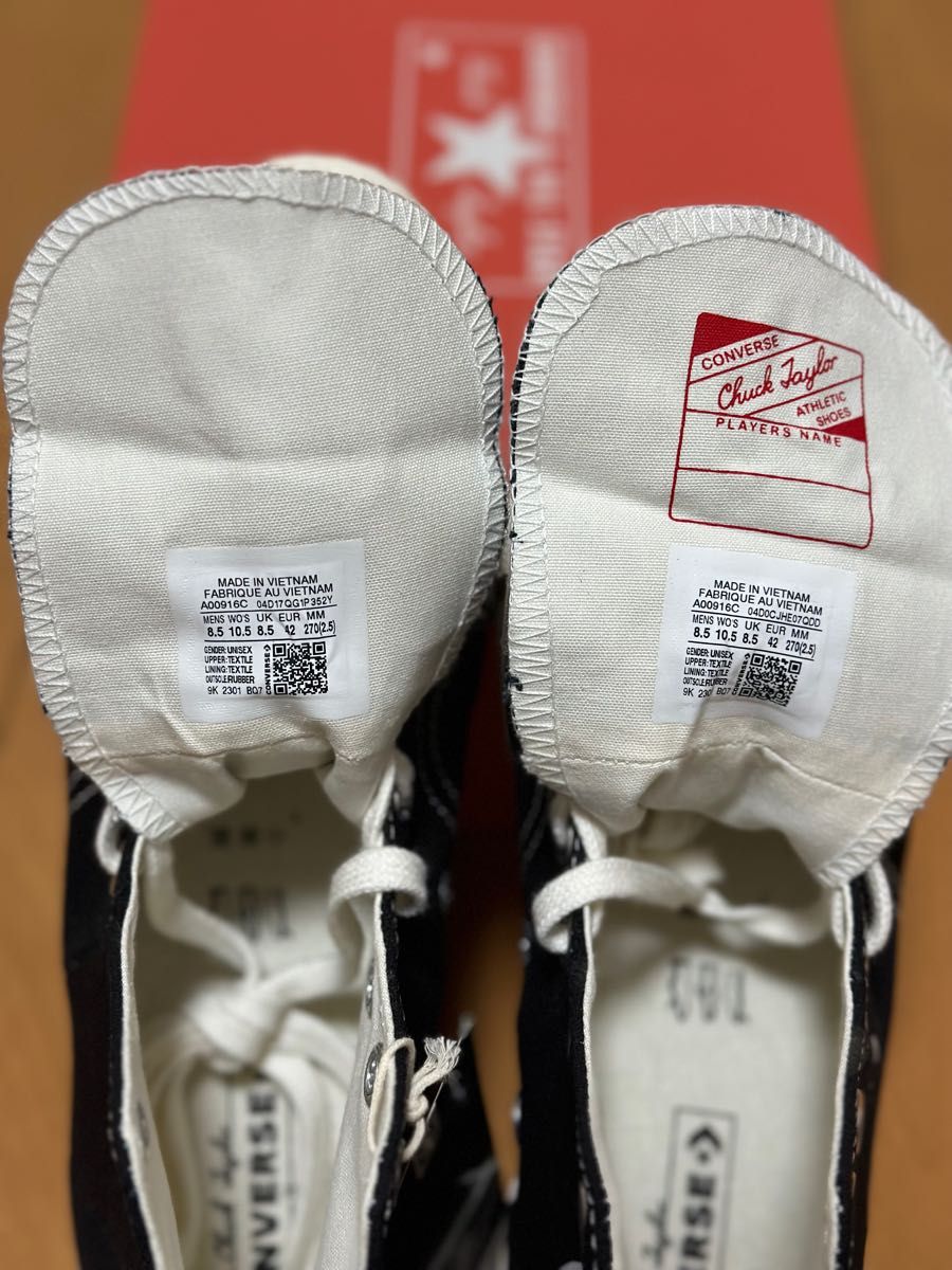 CT70 PLUS BLACK HI CUT 27cm CONVERSE正規店舗購入品 チャック CT70 PLUS BLACK HI CUT 27cm CONVERSE正規店舗購入品 チャック