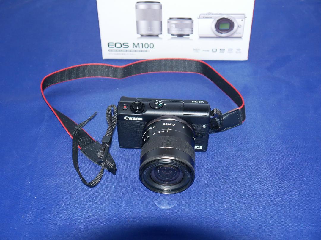 カメラボディは、室内で二日間のみ短時間の使用　CANON 　EOS　M100＋EF-M18-55mm F3.5-5.6IS STM