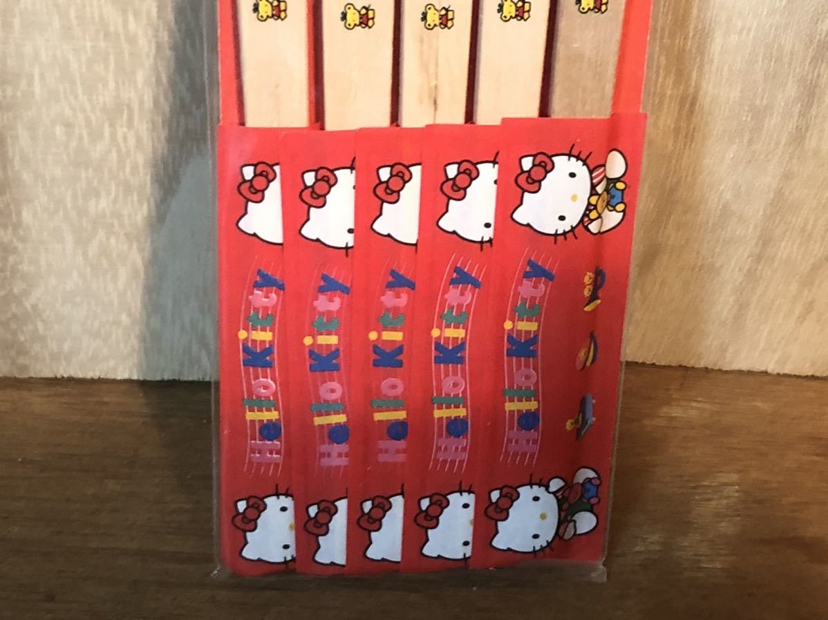 新品　未開封　当時物　Sanrio サンリオ　Hello kitty ハローキティ　vintage retoro 古い　昔の　昭和レトロ　わりばし_画像3