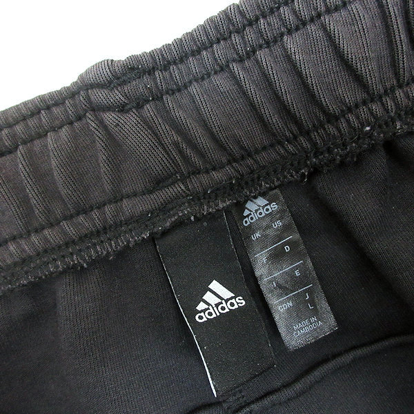 s■アディダス/adidas DX7651 スウェットテーパードパンツ/ジャージ【L】黒/MENS/185【中古】_画像2