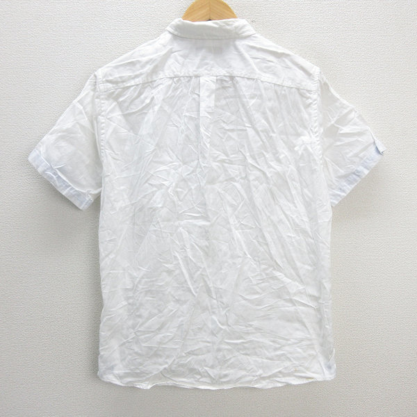 z# Beams /BEAMS heart short sleeves BD shirt [L] white /men\'s/15[ used ]#