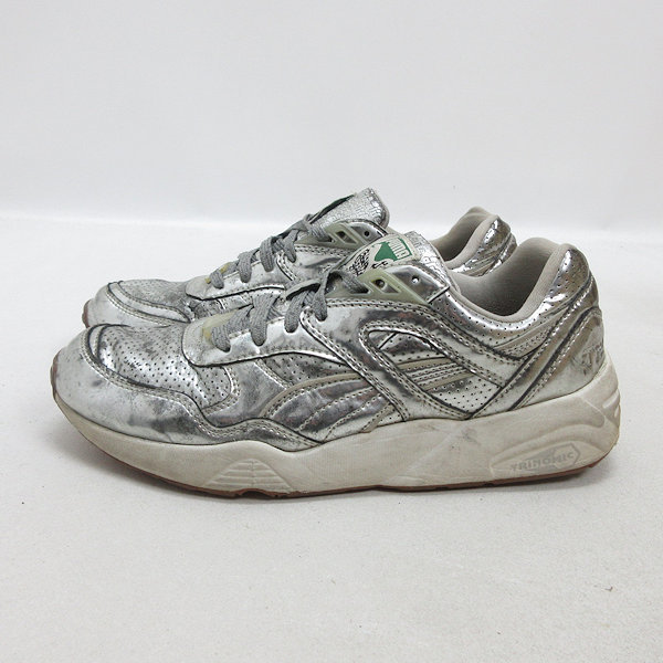 y■【24.5cm】プーマ/PUMA R698 X TRINOMIC X ALIFE 357736-01トライノミック■銀LADIES向き/18【中古】_画像1