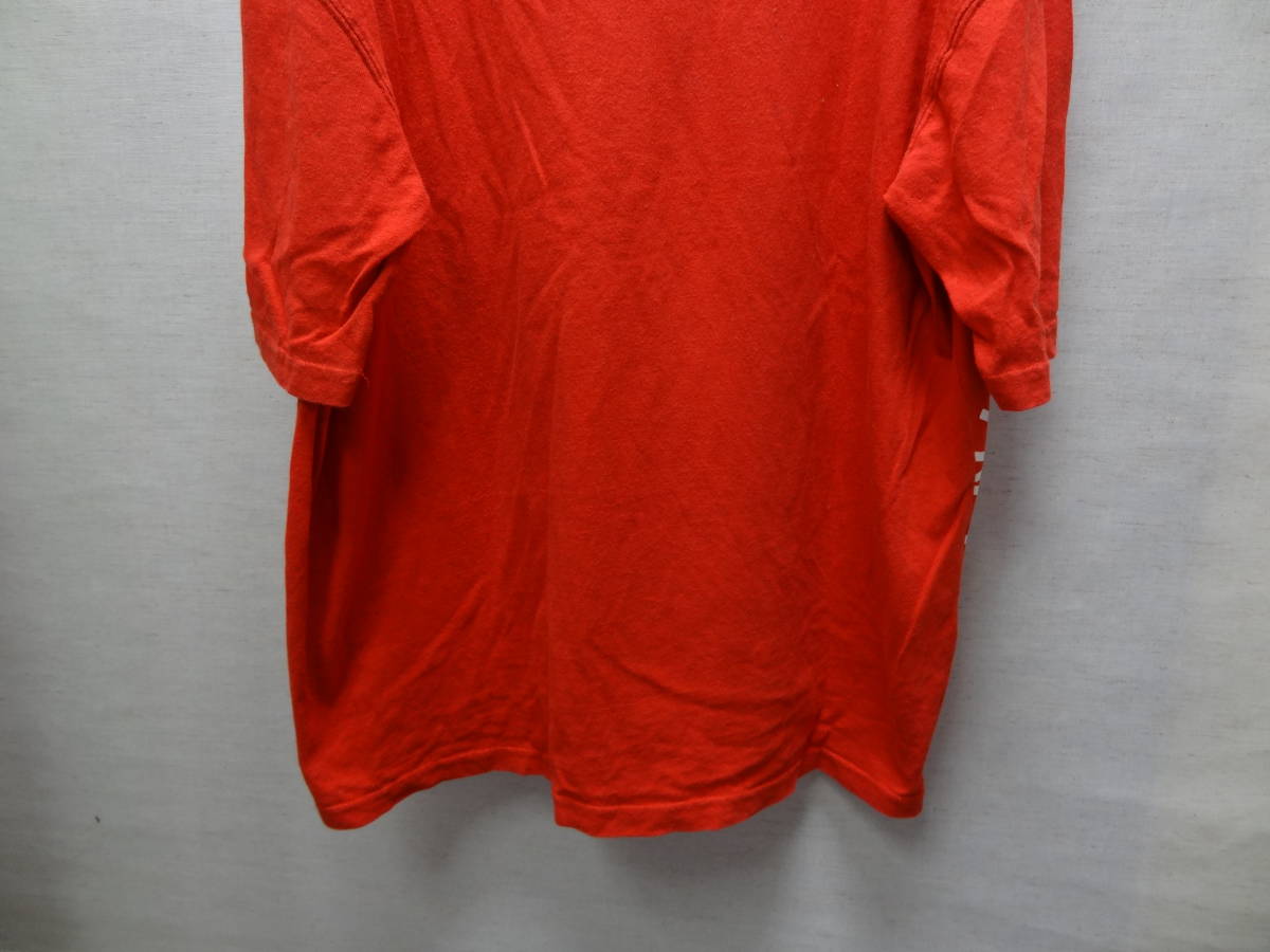 全国送料無料 ディッキーズ Dickies 美濃屋製 メンズ 半袖 赤色 右裾にBIGプリントオーバーサイズ仕様のTシャツ Lサイズ_画像10
