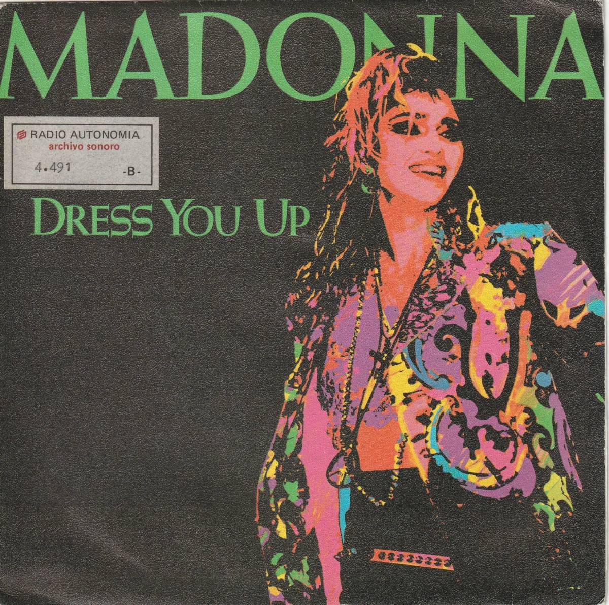 MADONNA　マドンナ　DRESS YOU UP　スペイン盤 貴重 7” シングルレコード _画像2