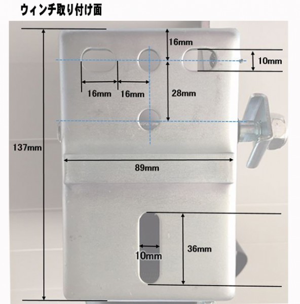 REX TRAILER レックストレーラー用 ステンレス ハンドウインチ 2000lbs　(aq-h-w-s) 新品 AQトレーラー ウィンチ☆_画像6