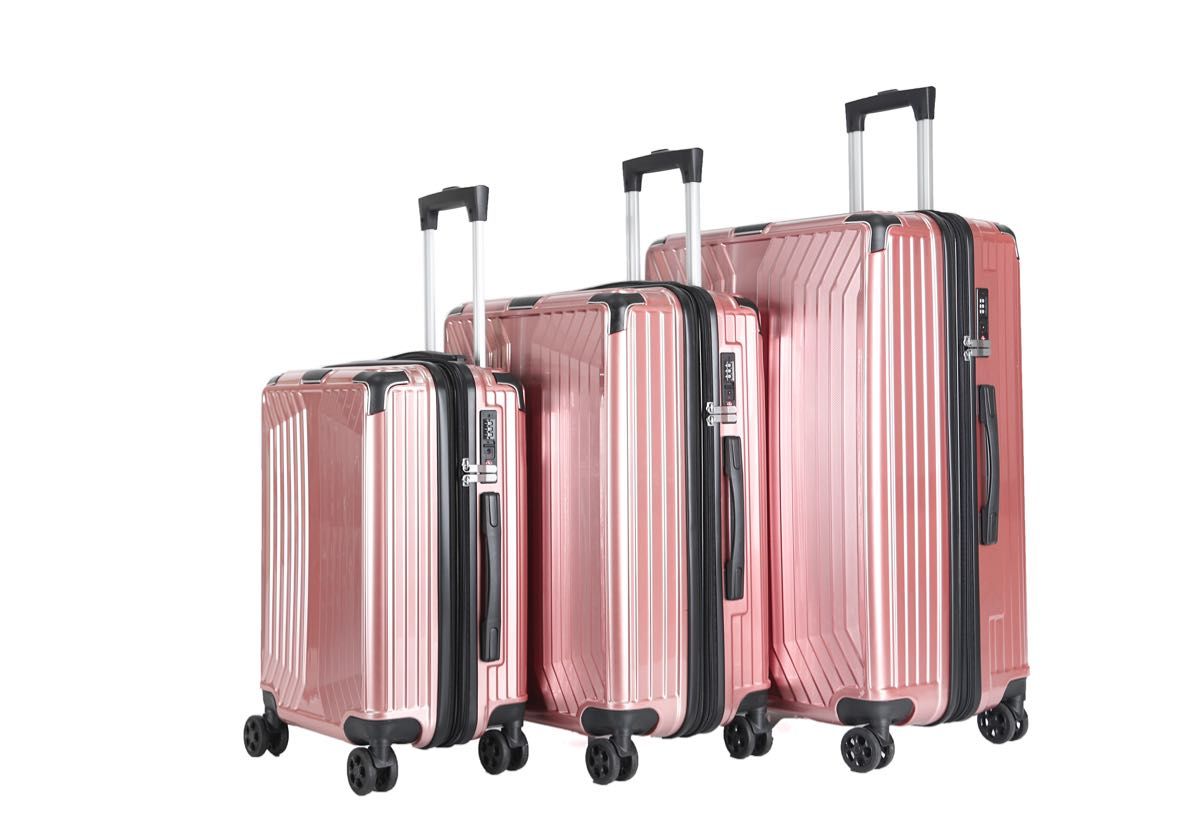 軽量Mサイズ　静音8輪　TSAロック　キャリーバッグ　スーツケース　キャリーケース　ピンク