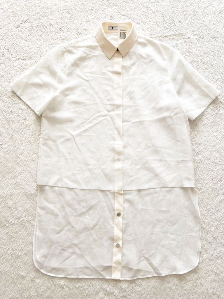 タグ付き T ALEXANDER WANG sizeS 半袖シャツ オフホワイト ヌーディーカラー アレキサンダーワン レディース 未使用