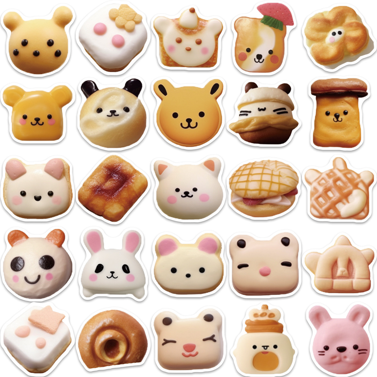 動物クッキー　ビスケット　クッキー　洋菓子　おやつ　洋食　食べ物　シール　ステッカー50枚SA_画像3