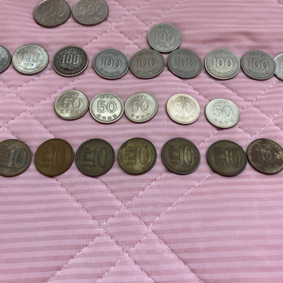 韓国ウォン 旧硬貨 10ウォン 50ウォン 100ウォン 500ウォン 韓国ウォン 旧硬貨 10ウォン 50ウォン 100ウォン 500ウォン