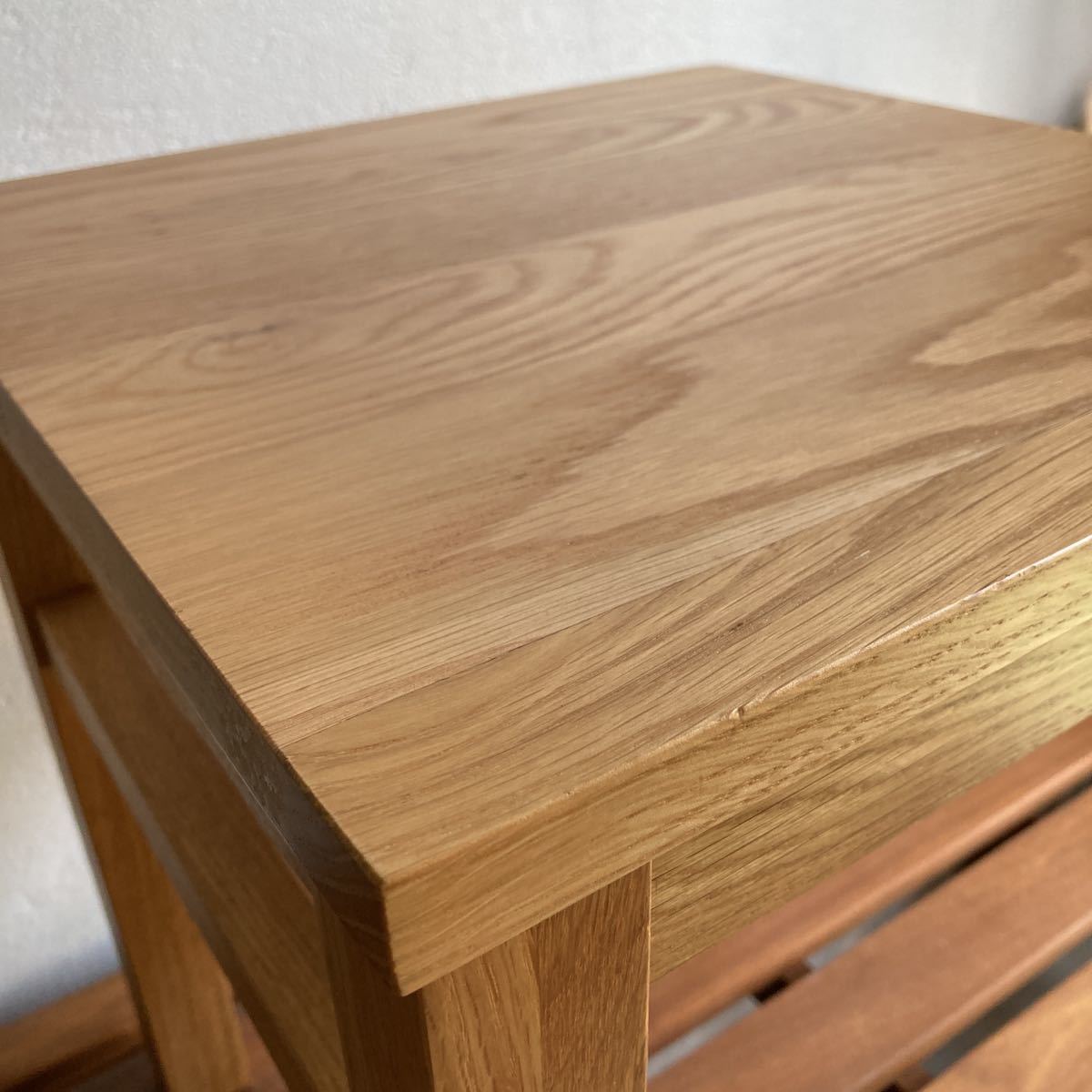 MUJI 無印良品 無垢材サイドテーブルベンチ・板座・オーク材 MUJI 無印良品 無垢材サイドテーブルベンチ・板座・オーク材
