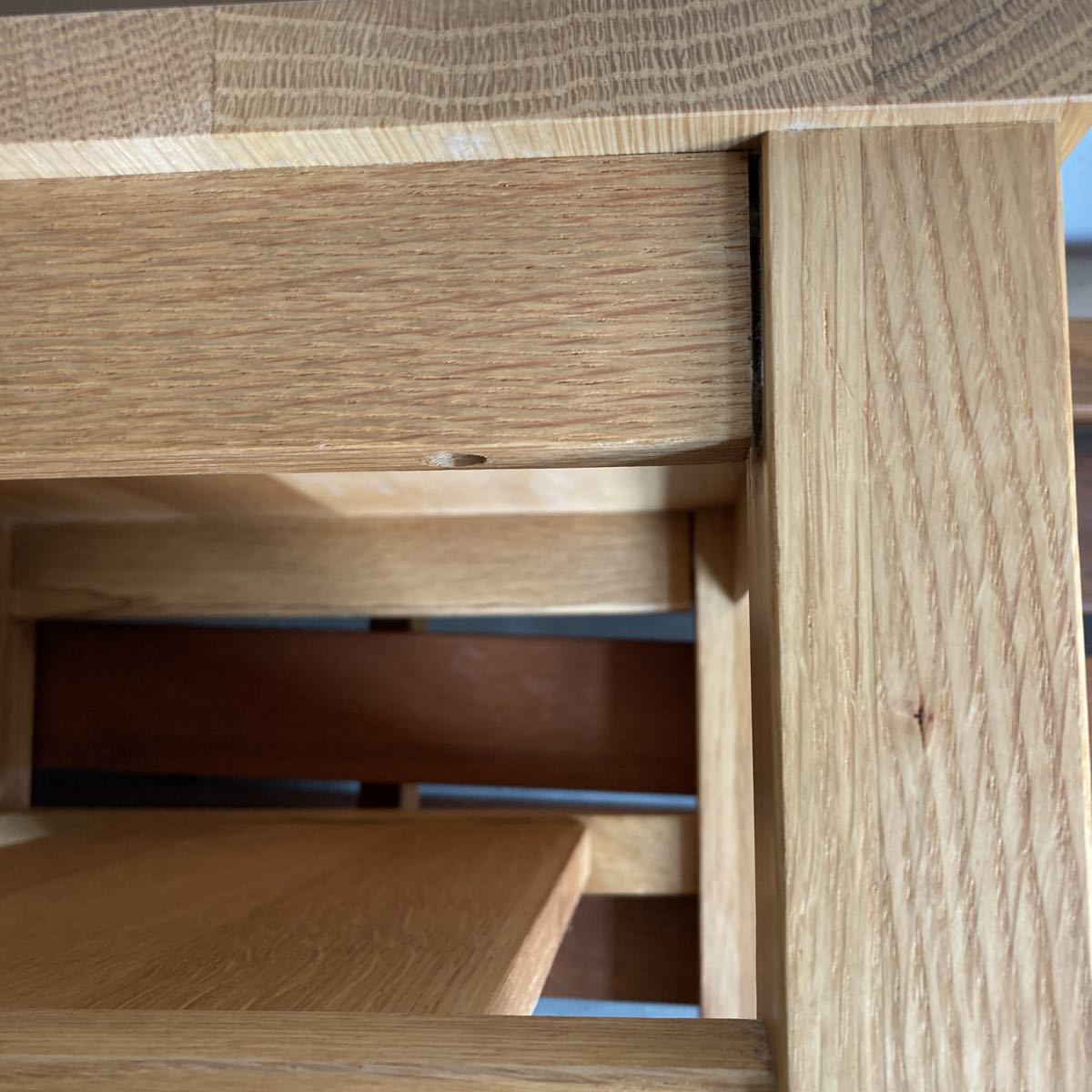 MUJI 無印良品 無垢材サイドテーブルベンチ・板座・オーク材 MUJI 無印良品 無垢材サイドテーブルベンチ・板座・オーク材