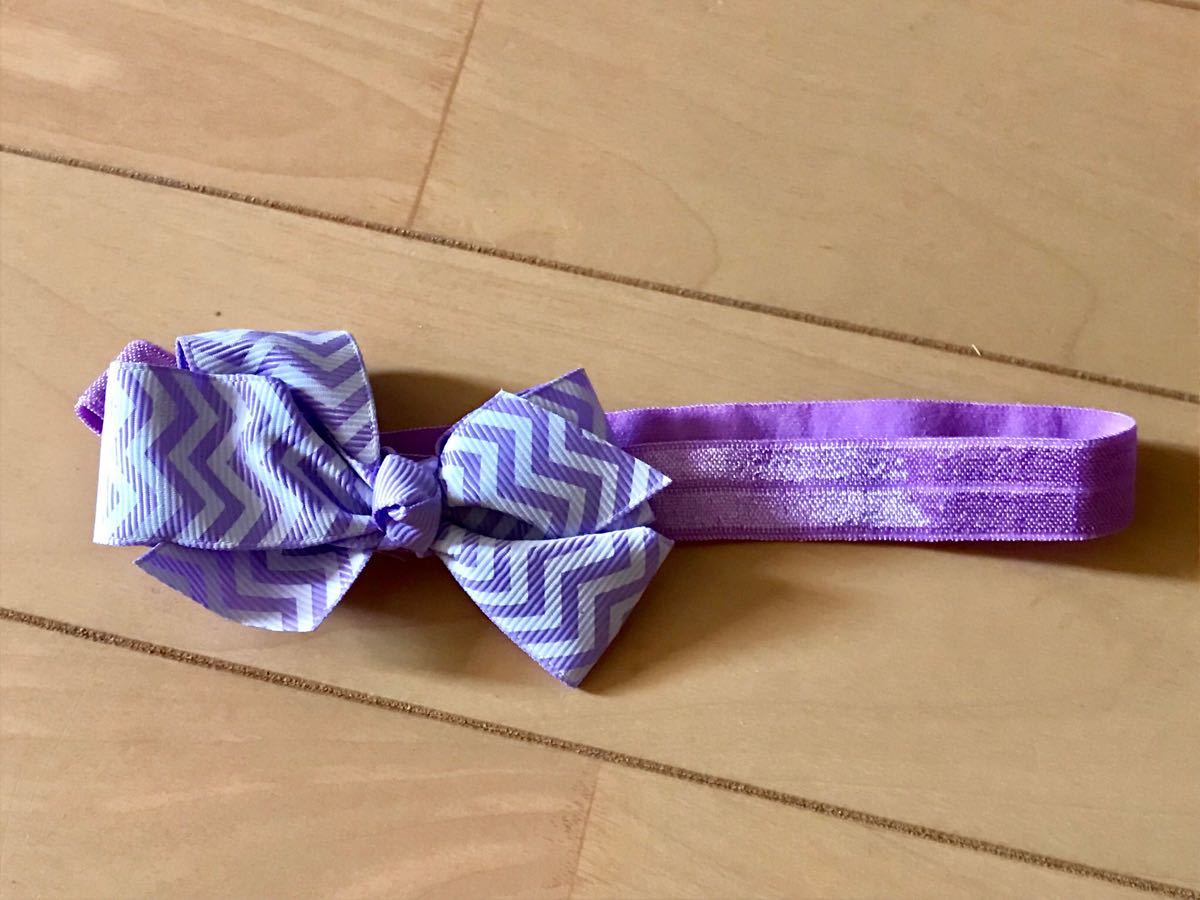  baby head band * stripe ribbon [ light purple ] head accessory * hair band * Kids * girl * light purple * Halloween * fancy dress * hair accessory 