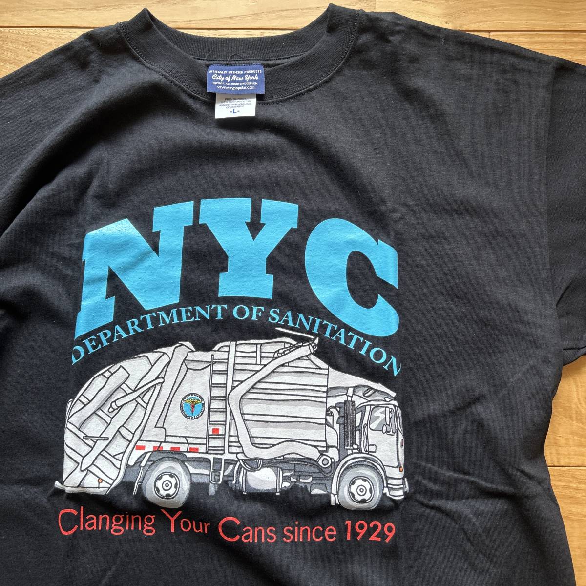 新品 送料無料 DSNY Department of Sanitation New York NYC オフィシャル Tシャツ Lサイズ Black 下げ札付き_画像2