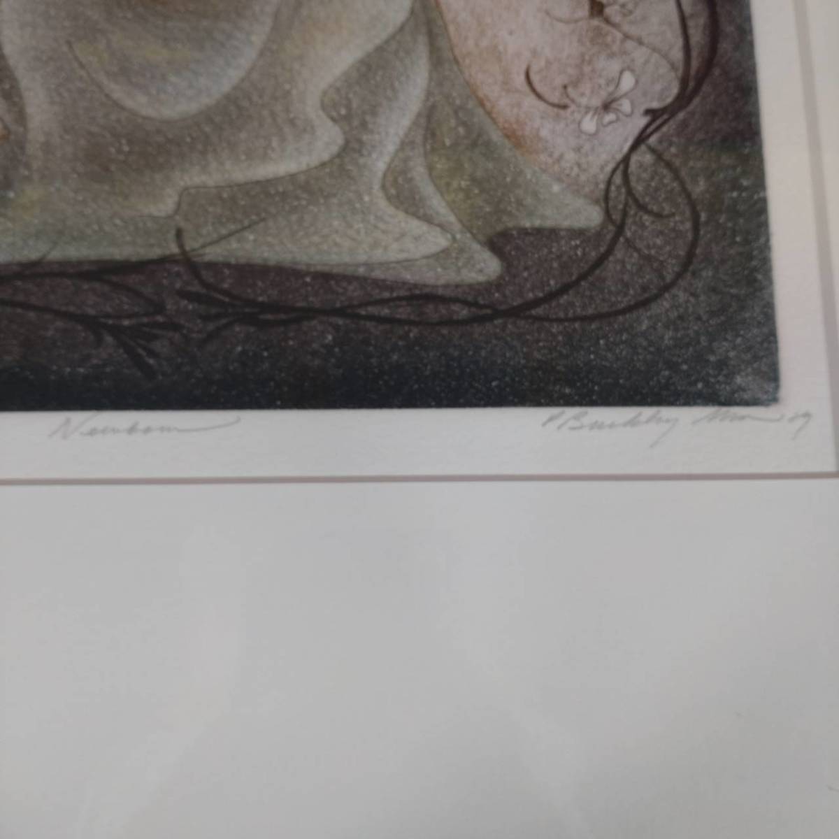 パトリシア バックリーモス P BUCKLEY MOSS アメリカ 49/99 額装 版画 絵画 直筆サイン入り 壁掛け シルクスクリーン オブジェ インテリア_画像8