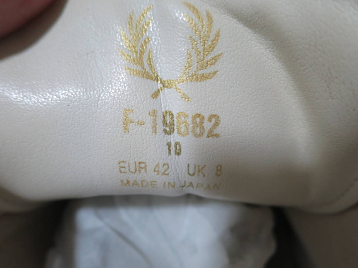 FRED PERRY Fred Perry original leather sneakers EUR42 UK8 MADE IN JAPAN Anne jelas white /Cream