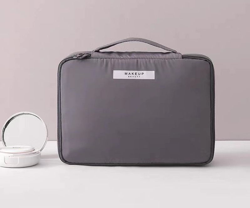 [ новый товар ] косметичка ( cosme сумка )* водонепроницаемый большая вместимость * инструменты для макияжа ( серый )