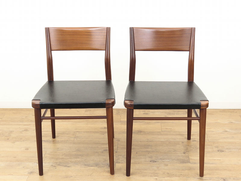 《セール品》デンマークの椅子２脚セット/1960年代の北欧ビンテージ(ヴィンテージ)家具/木製/店舗什器/インテリア/ディスプレイ/H-0264-1_画像2