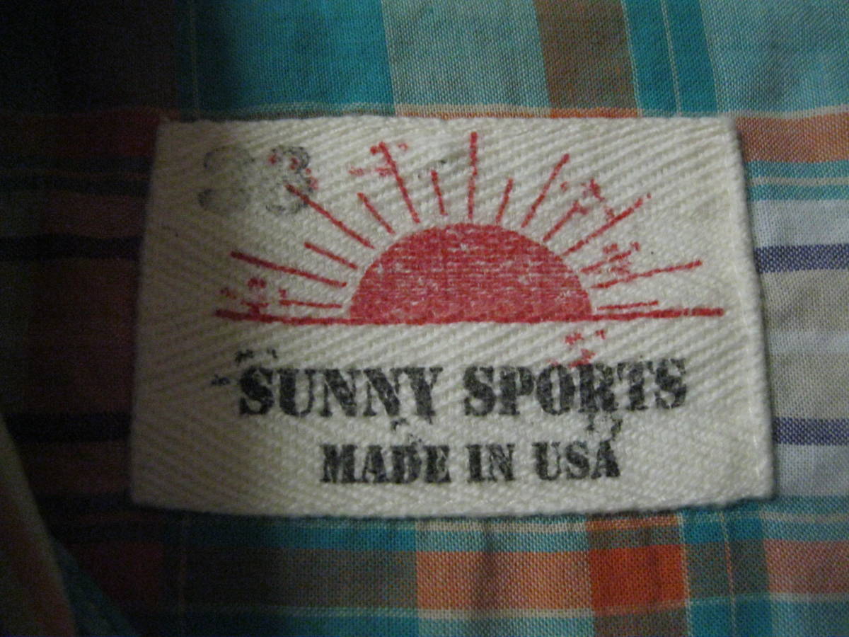 USA製 SUNNY SPORTS サニースポーツ 半袖ワークシャツ _画像4