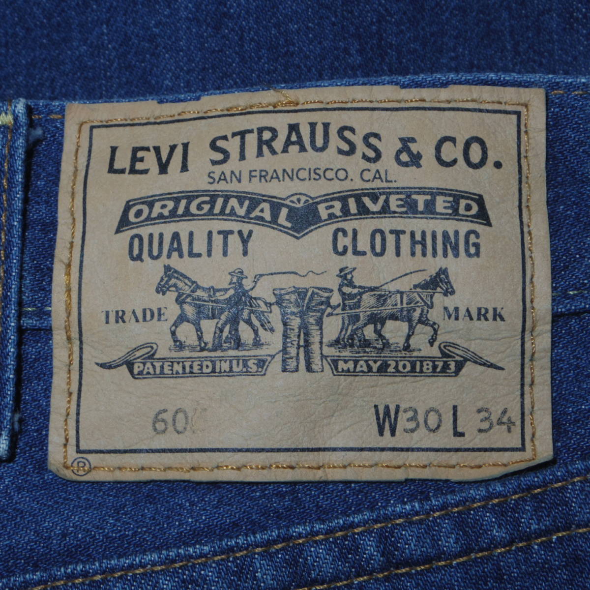 ■LEVI'S LVC リーバイス■606 ビッグE スリム デニム パンツ■w30 TALON42 オレンジタブ ジーンズ 30605-0042 ビンテージ レプリカ■60s_画像7