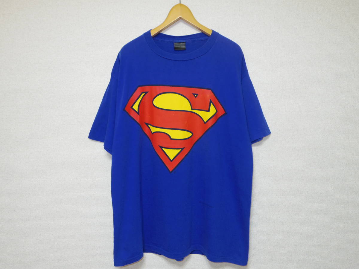 90s USA製■SUPERMAN スーパーマン■ロゴ プリント Tシャツ■メンズ XL X-LARGE アメリカ製 Changes DC COMICS■ビンテージ アメコミ 映画_画像1