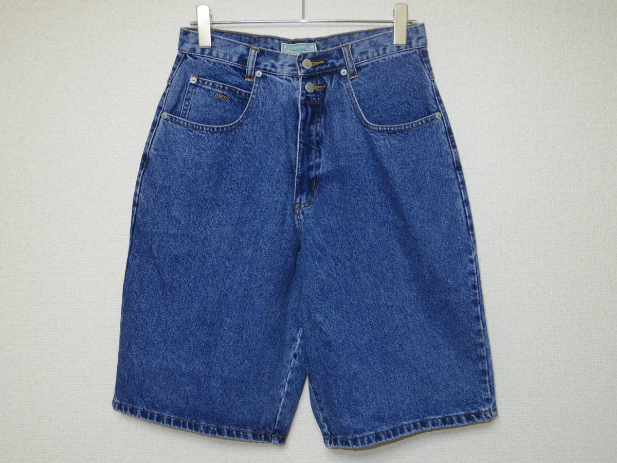Bibian 比比昂- 90s□GUESS ゲス三角タグ□デニムハーフパンツ Bibian 比比昂- 90s□GUESS ゲス三角タグ□デニムハーフパンツ