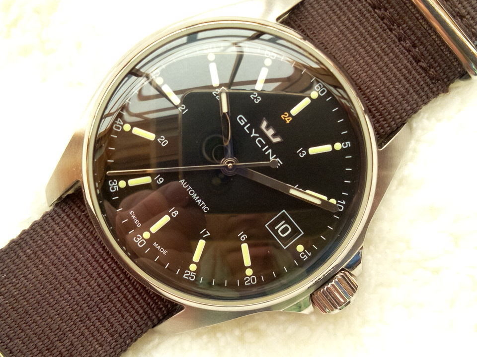 美品 グリシン グライシン GLYCINE コンバット ミリタリー 裏 美品 グリシン グライシン GLYCINE コンバット ミリタリー 裏