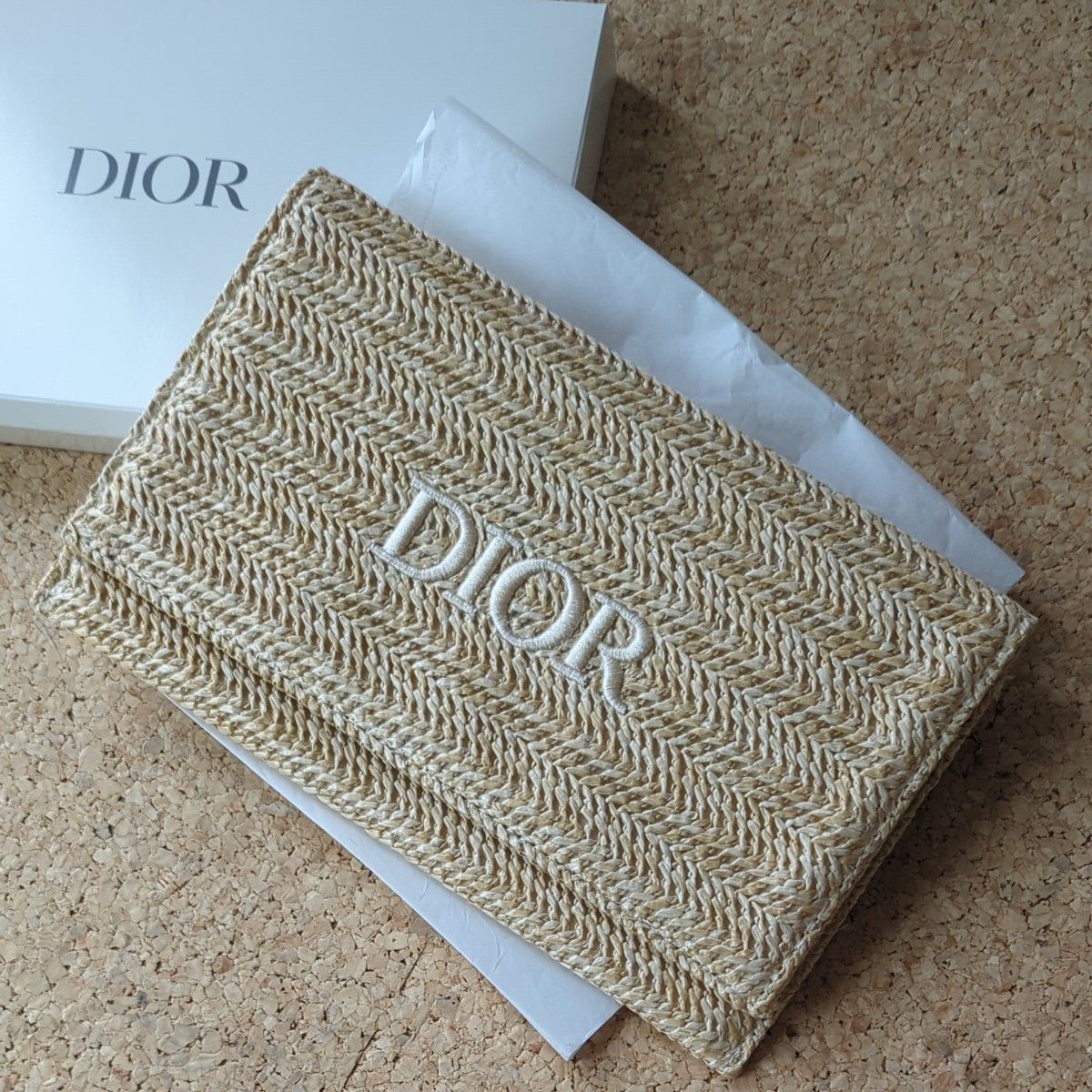 DIOR 2023 ポーチ ノベルティ クラッチバッグ ラタンベージュ 新品 