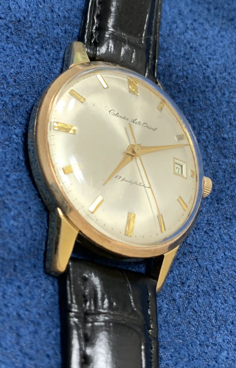 稼働 OH済 カレンダー オート オリエント 自動巻 メンズ腕時計 アンティーク calendar auto orient automatic men's antique watch_画像7