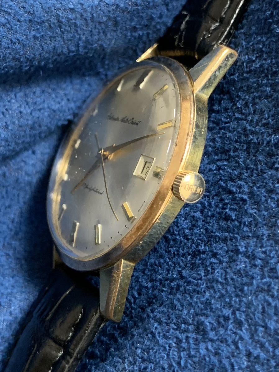 稼働 OH済 カレンダー オート オリエント 自動巻 メンズ腕時計 アンティーク calendar auto orient automatic men's antique watch_画像5