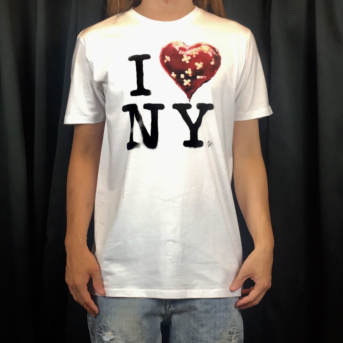 新品 未使用 大きい オーバー サイズ XXL 3XL 4XL 5XL 対応 BANKSY バンクシー I LOVE NY ニューヨーク ビッグ Tシャツ ロンT パーカー 可_画像6