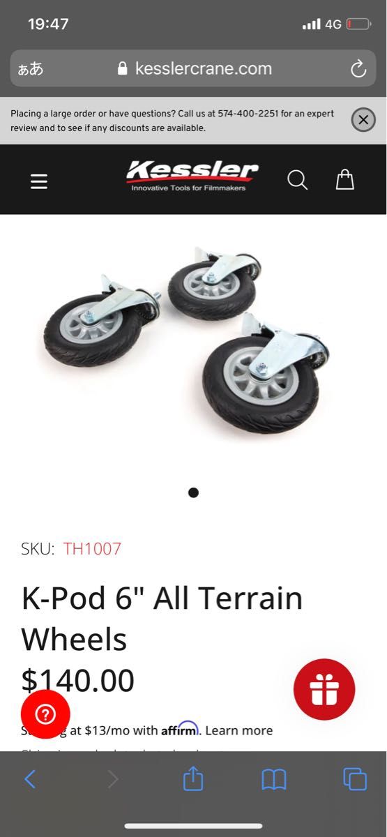 Kessler Pocket Jib Pro K-Pod Tripod Standard & Terrain Wheels 