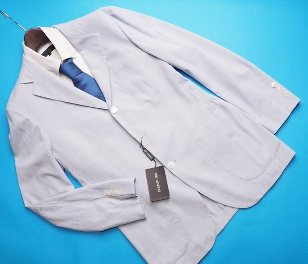 正規品! CERRUTI 新品定価6.1万円 チェルッティ HM0008 ジャケット50青ストライプ(173) コットンストライプ オンワード樫山 XLサイズ以上 正規品! CERRUTI 新品定価6.1万円 チェルッティ HM0008 ジャケット50青ストライプ(173) コットンストライプ オンワード樫山 XLサイズ以上