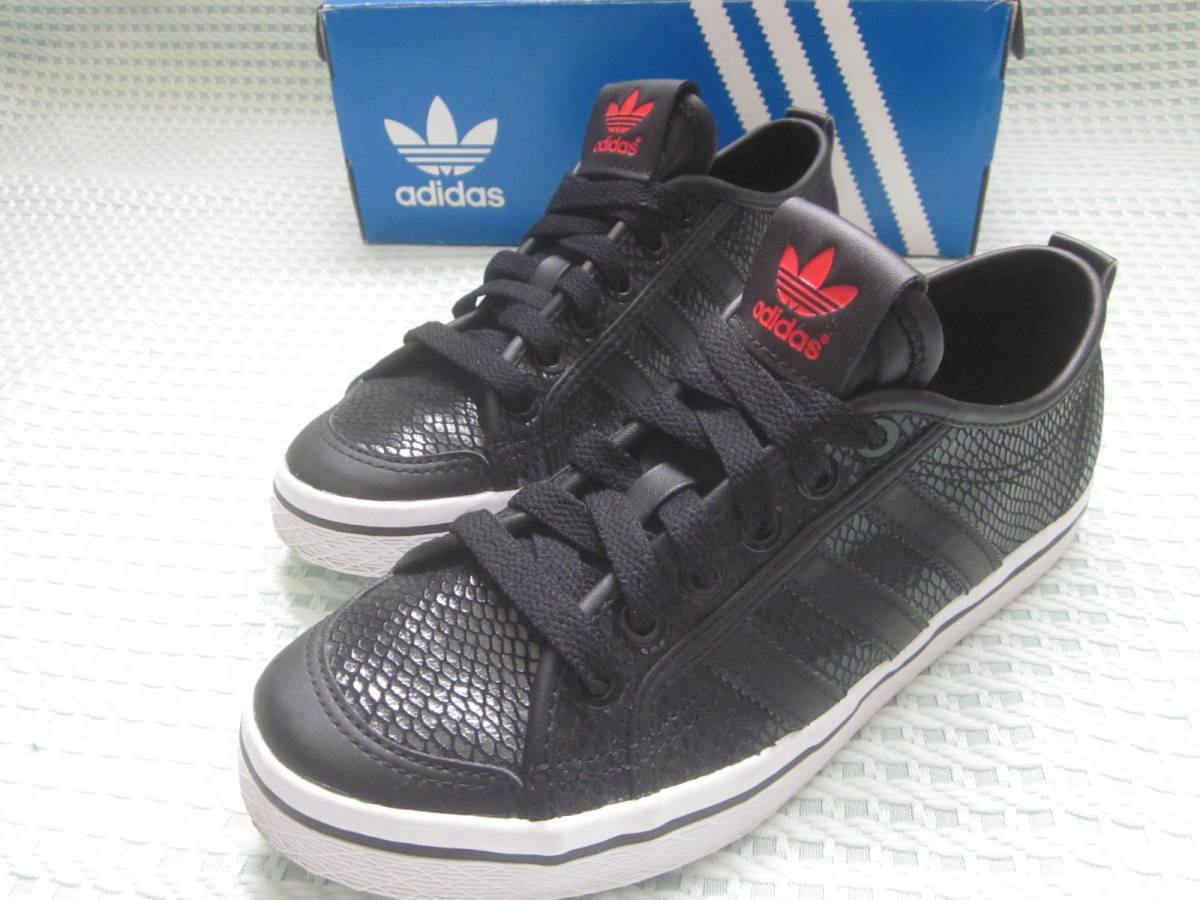 スネークスキン Low Snakeskin S81288 adidas originals スニーカー アディダスオリジナルス 23cm トレフォイル 黒 6190