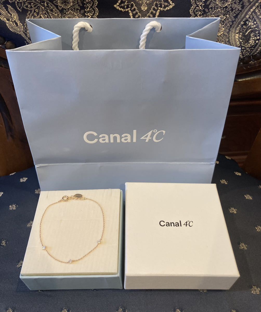  новый товар стандартный товар canal4*C kana ruyondosi- подарок specification браслет diamond sil(ver) балка коробка бумажный пакет лента упаковка подарок 