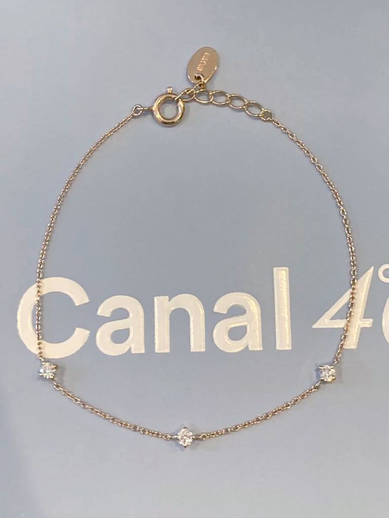 新品 正規品 canal4℃ カナルヨンドシー プレゼントブレスレット ダイヤモンド シルバー 箱 紙袋 リボンラッピング ギフト_画像1